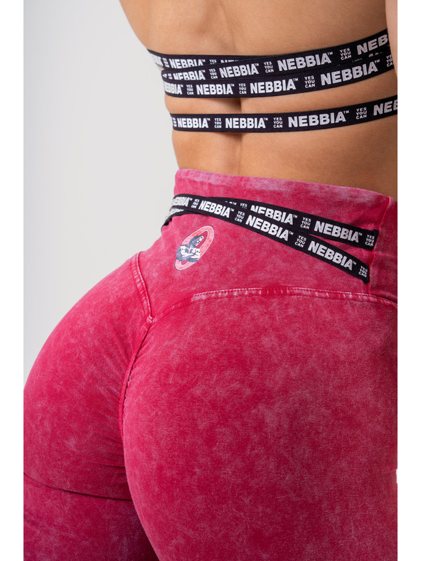 Nebbia Πλυμένο κολάν υψηλής μέσης LEGACY 777 XS,κόκκινο