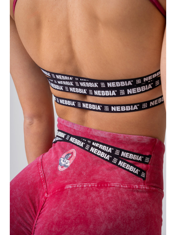 Nebbia Πλυμένο κολάν υψηλής μέσης LEGACY 777 XS,κόκκινο