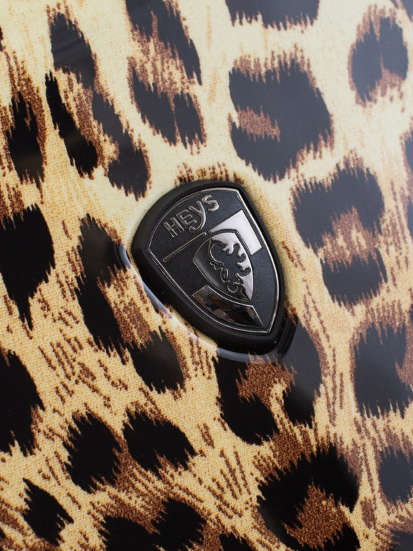 Heys Μαύρη και καφέ μοτίβο ταξιδιωτική βαλίτσα Heys Brown Leopard L