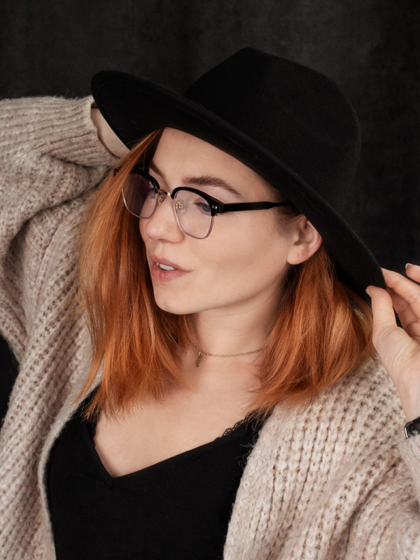 VEYREY VeyRey Μπλε γυαλιά ηλίου αποκλεισμού φωτός με ημικύκλιο Ranw