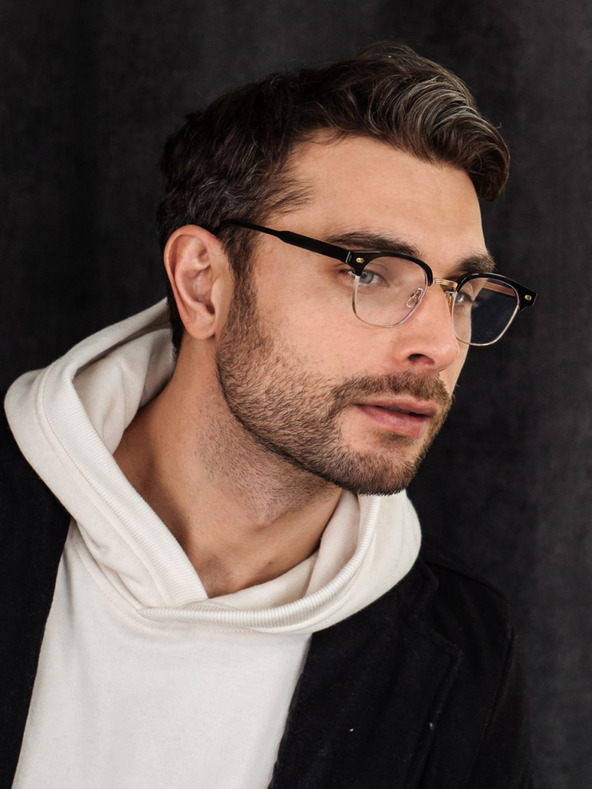 VEYREY VeyRey Μπλε γυαλιά ηλίου αποκλεισμού φωτός με ημικύκλιο Ranw