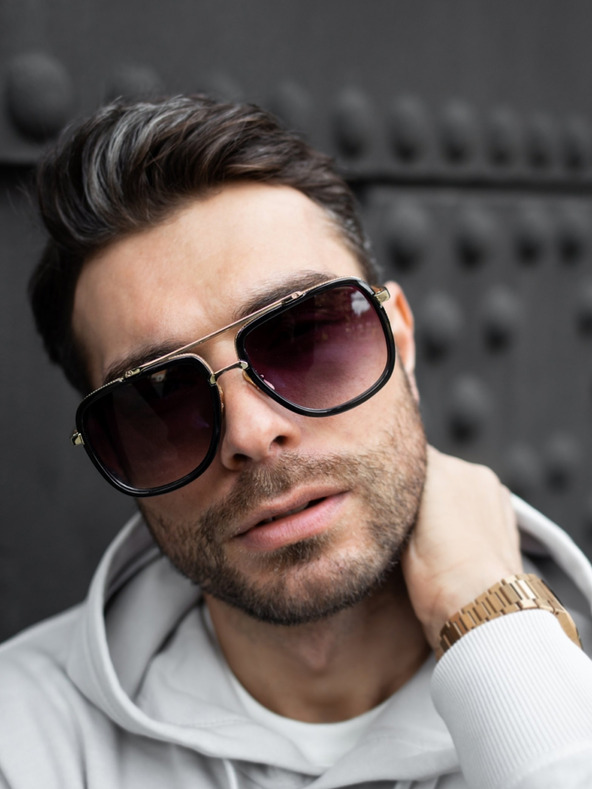 VEYREY VeyRey τετράγωνα γυαλιά ηλίου Holger Μαύρο