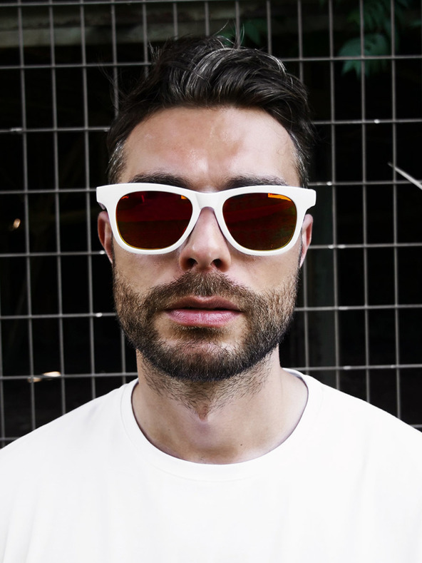 VEYREY VeyRey Γυαλιά ηλίου Nerd Γυαλιά με καθρέφτη Χρυσό Κόκκινο Γυαλιά Γυαλιά