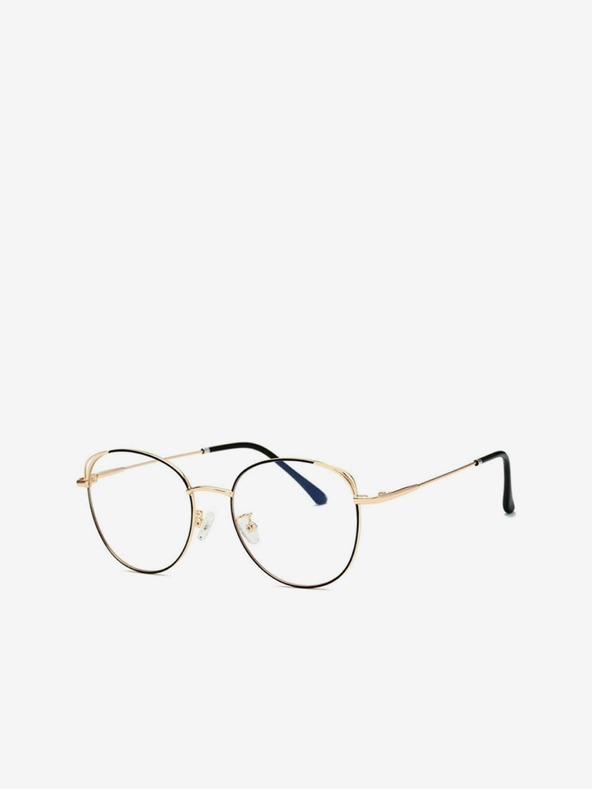 VEYREY VeyRey Γυαλιά μπλοκαρίσματος μπλε φωτός οβάλ Petronell μαύρο χρυσό
