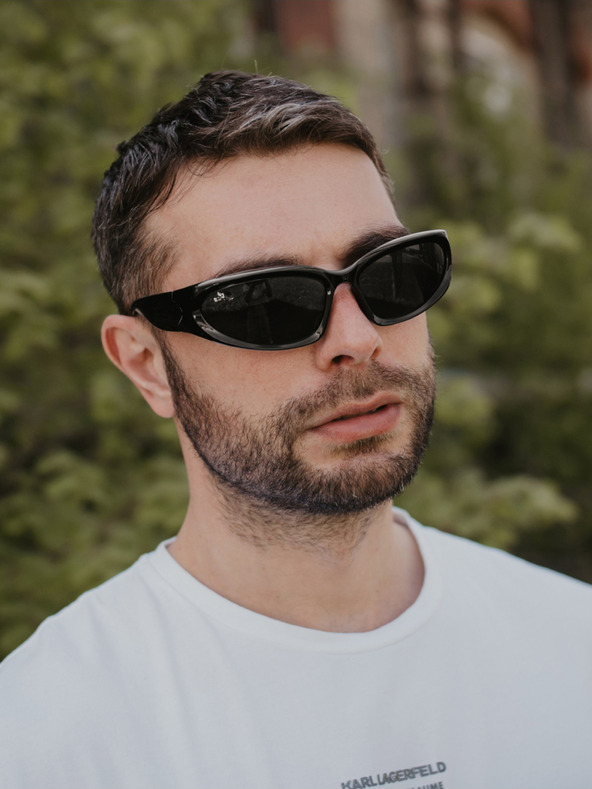 VEYREY Μαύρο unisex αθλητικά γυαλιά ηλίου VeyRey Steampunk Yolzalgil