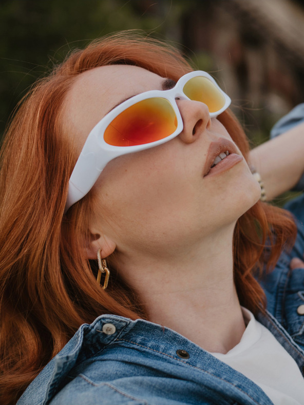 VEYREY Λευκά unisex αθλητικά γυαλιά ηλίου VeyRey Steampunk Gezrel