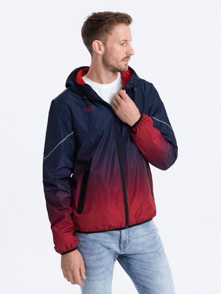 Ombre Clothing Κόκκινο και μπλε ανδρικό αθλητικό μπουφάν από την Ombre Clothing