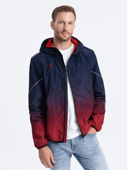 Ombre Clothing Κόκκινο και μπλε ανδρικό αθλητικό μπουφάν από την Ombre Clothing