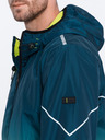 Ombre Clothing Πράσινο και πετρόλ ανδρικό αθλητικό μπουφάν Ombre Clothing