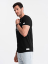 Ombre Clothing Μαύρο ανδρικό τυπωμένο t-shirt Ombre Clothing