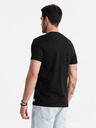 Ombre Clothing Μαύρο ανδρικό τυπωμένο t-shirt Ombre Clothing