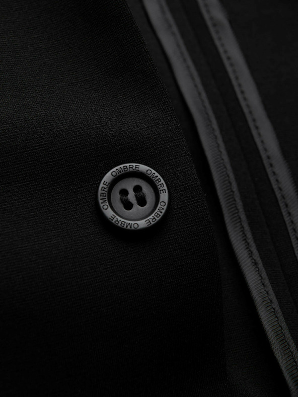 Ombre Clothing Μαύρο ανδρικό σακάκι με τσέπες Ombre Clothing