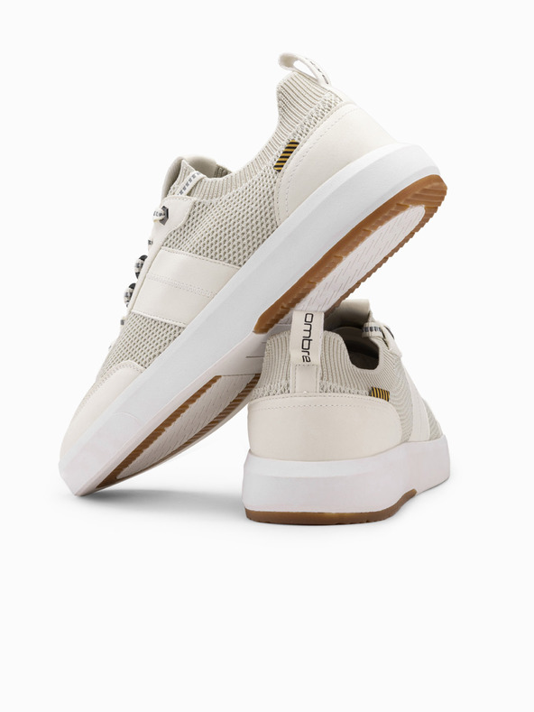 Ombre Clothing Μπεζ ανδρικά slip-on αθλητικά παπούτσια Ombre Clothing