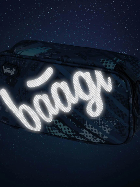 BAAGL  Μπλε σχολική μολυβοθήκη skate δομή Baagl