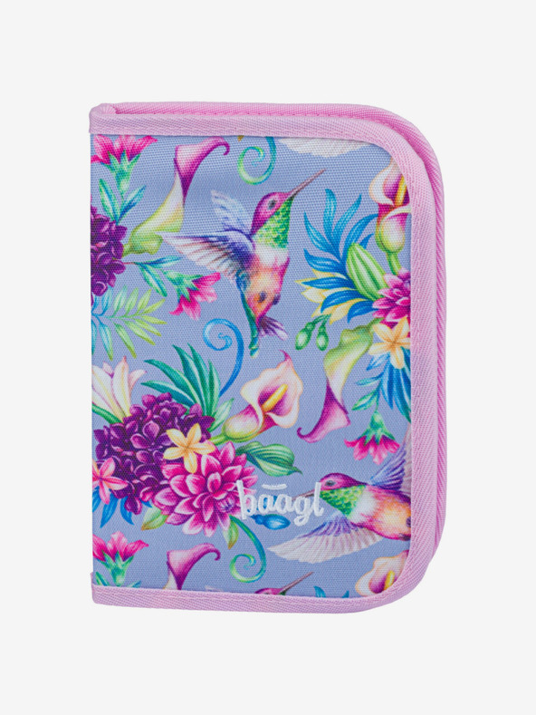 BAAGL  Μωβ σχολική μολυβοθήκη ενός επιπέδου Baagl Hummingbird