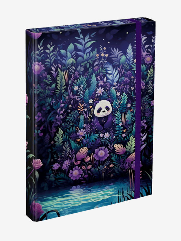 BAAGL  Μωβ καλύμματα σχολικών τετραδίων A4 Baagl Jungle Panda