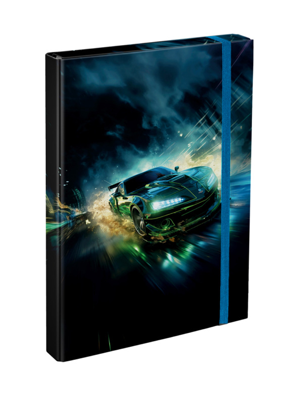 BAAGL  Μαύροι φάκελοι για σχολικά τετράδια A4 Baagl Αγωνιστικό αυτοκίνητο