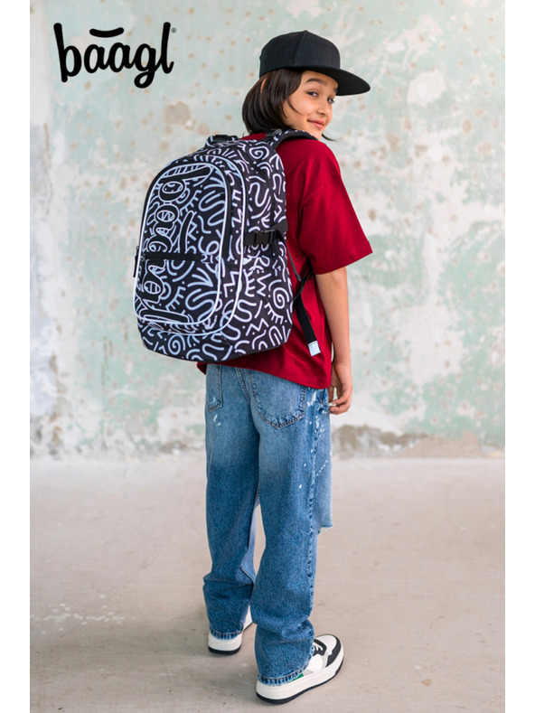 BAAGL  Baagl Core Element μαύρο σχολικό σακίδιο