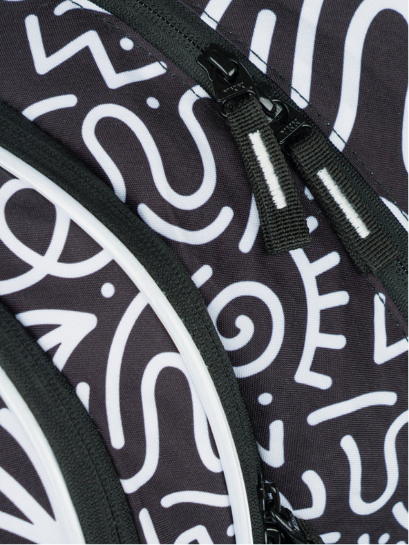 BAAGL  Μαύρο σχολικό σετ με σχέδια - σακίδιο πλάτης, μολυβοθήκη, τσάντα Baagl Core Element