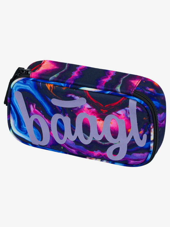 BAAGL  Μωβ σχολική μολυβοθήκη Baagl Marble