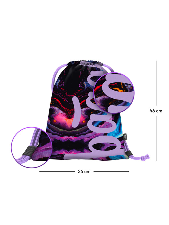 BAAGL  Μωβ σχολικό σετ - σακίδιο πλάτης, μολυβοθήκη, τσάντα Baagl Core Marble