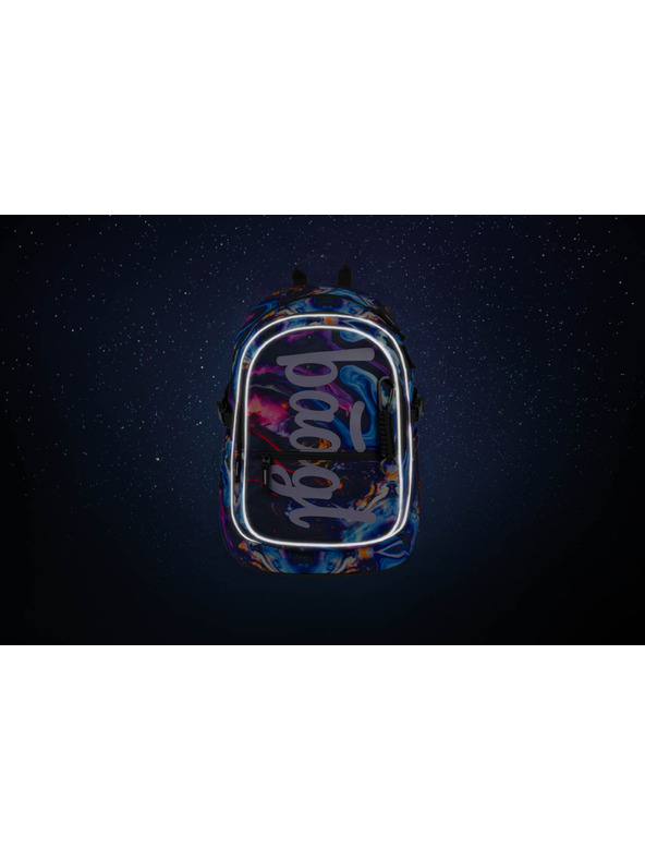 BAAGL  Μωβ σχολικό σετ - σακίδιο πλάτης, μολυβοθήκη, τσάντα Baagl Core Marble