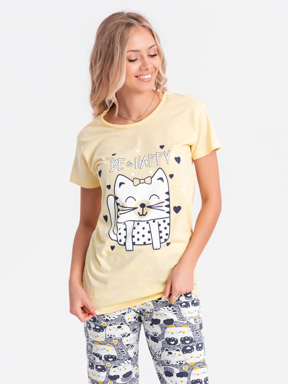 Edoti Γυναικείες πιτζάμες - κίτρινες ΕΔΩΤΗ