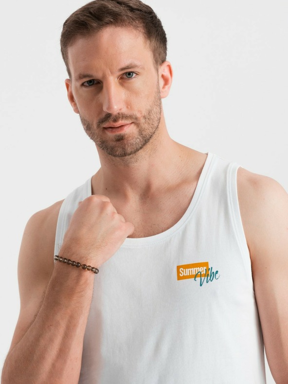 Ombre Clothing Ανδρική καλοκαιρινή ατμόσφαιρα τυπωμένη βαμβακερή μπλούζα Ombre ρούχα