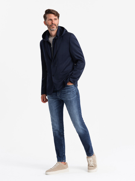 Ombre Clothing Ανδρικό σακάκι με αφαιρούμενη επένδυση και κουκούλα Ombre Clothing