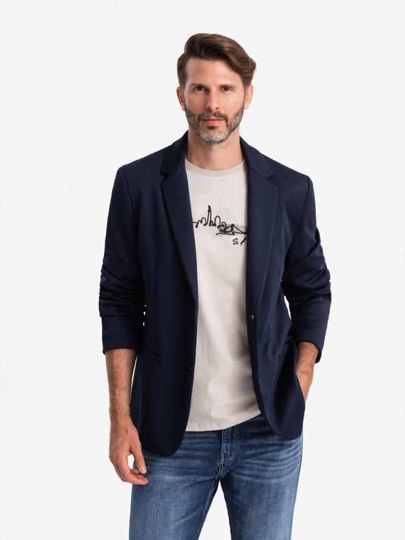 Ombre Clothing Ανδρικό σακάκι με αφαιρούμενη επένδυση και κουκούλα Ombre Clothing