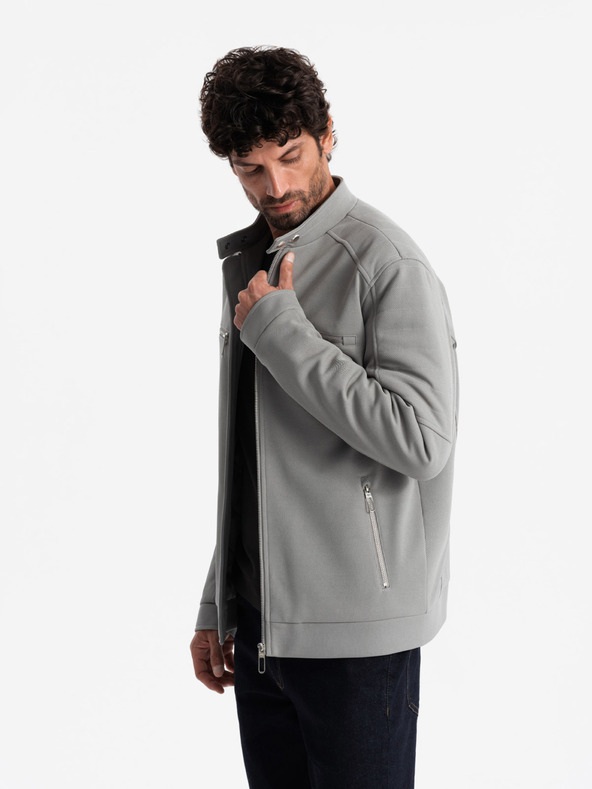 Ombre Clothing Ανδρικό σακάκι με τσέπες και γιακά Ombre Clothing