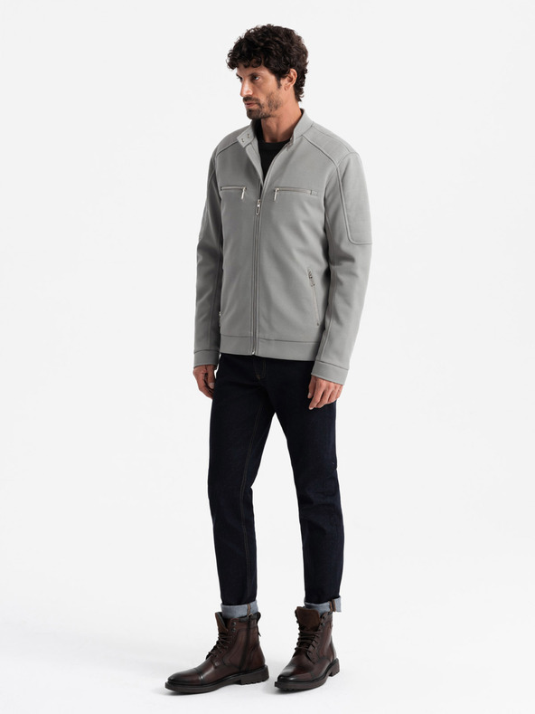 Ombre Clothing Ανδρικό σακάκι με τσέπες και γιακά Ombre Clothing