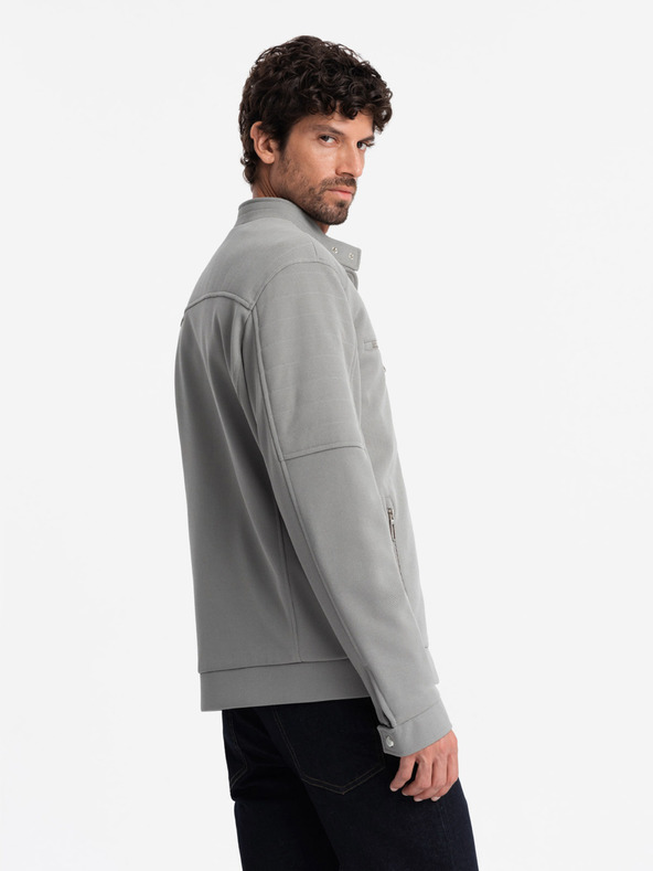 Ombre Clothing Ανδρικό σακάκι με τσέπες και γιακά Ombre Clothing