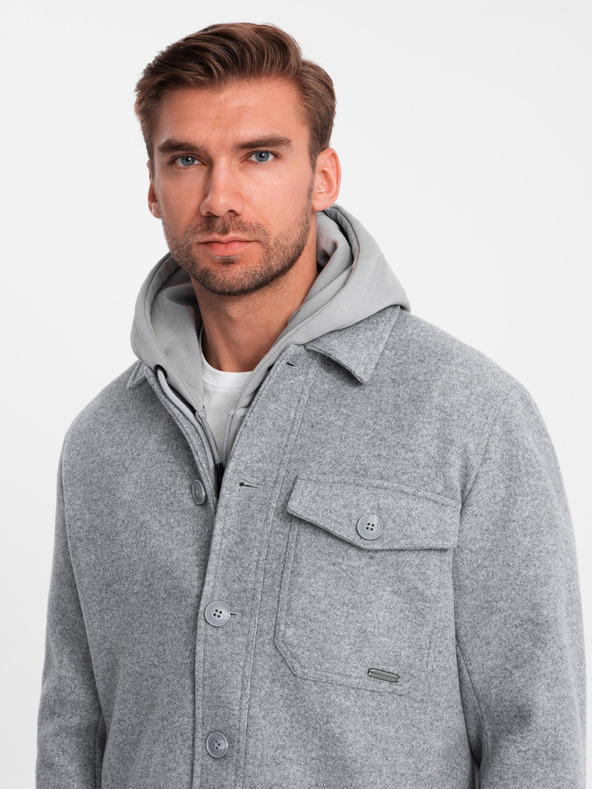 Ombre Clothing Ανδρικό ελαφρύ fleece μπουφάν Ombre Clothing V2 OM-JANP-0199