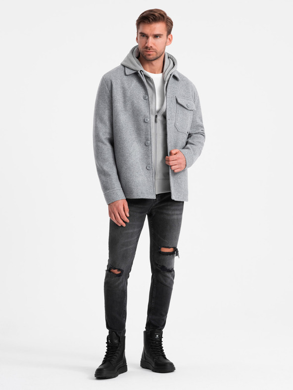 Ombre Clothing Ανδρικό ελαφρύ fleece μπουφάν Ombre Clothing V2 OM-JANP-0199