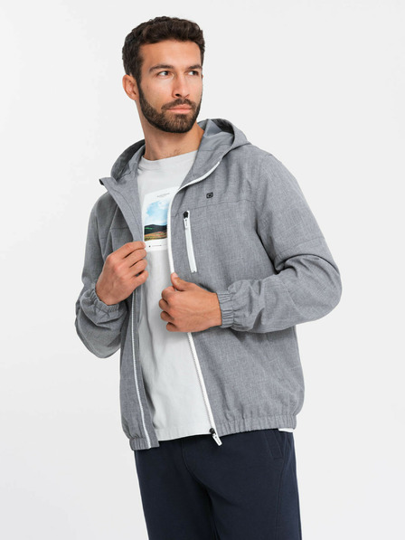 Ombre Clothing Ανδρικό ελαφρύ αθλητικό μπουφάν με επένδυση fleece Ombre Clothing