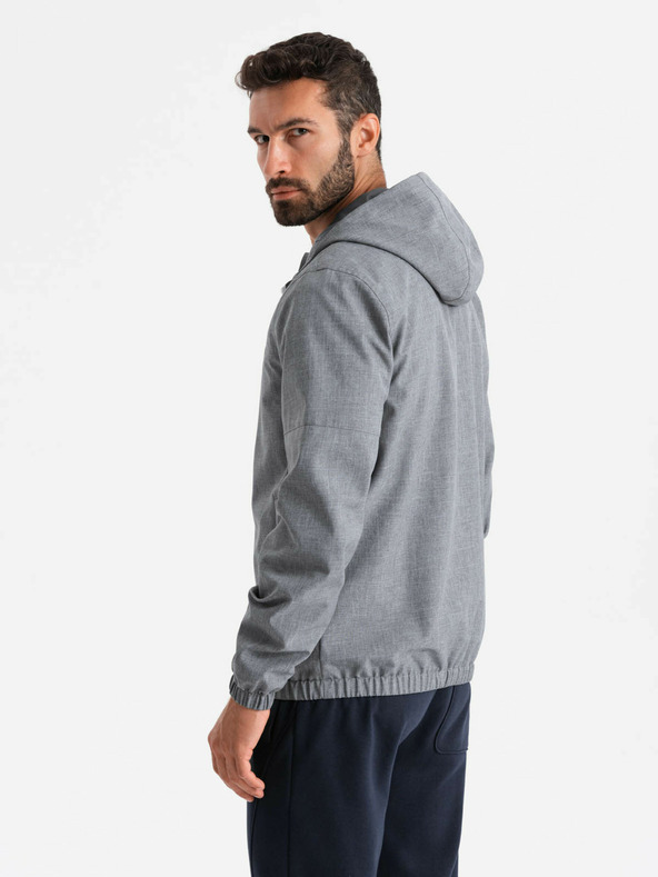 Ombre Clothing Ανδρικό ελαφρύ αθλητικό μπουφάν με επένδυση fleece Ombre Clothing