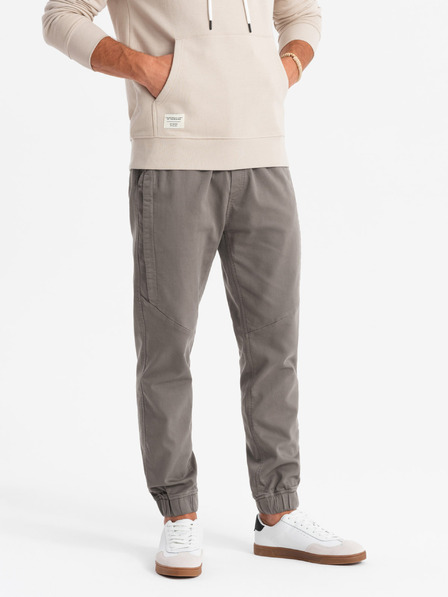 Ombre Clothing Ανδρική πλεκτή φόρμα με πιέτες γραφίτη Ombre Clothing