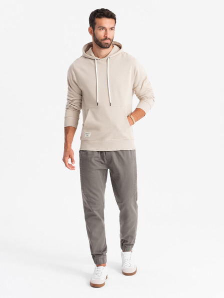 Ombre Clothing Ανδρική πλεκτή φόρμα με πιέτες γραφίτη Ombre Clothing