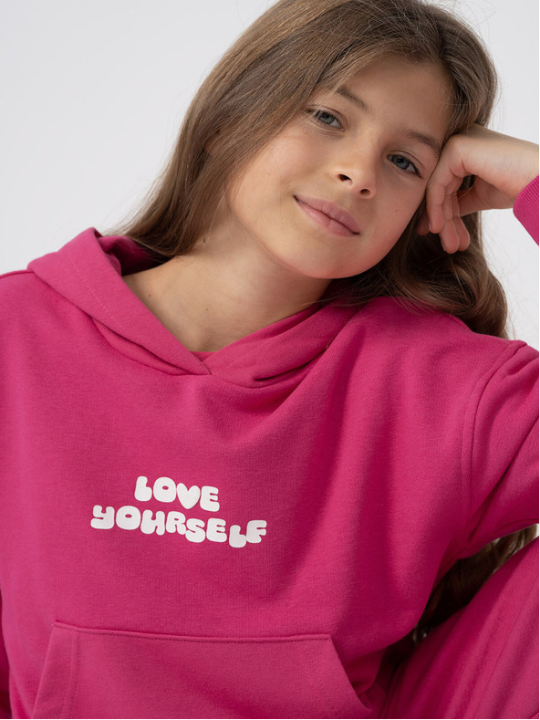 4F Φούτερ από βαμβάκι για κορίτσια