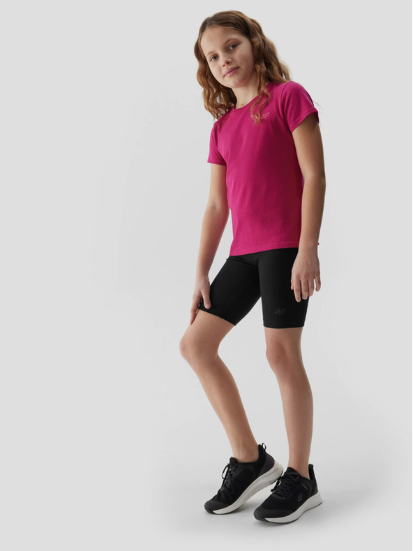 4F 4F Κορίτσια Απλό T-Shirt - Ροζ