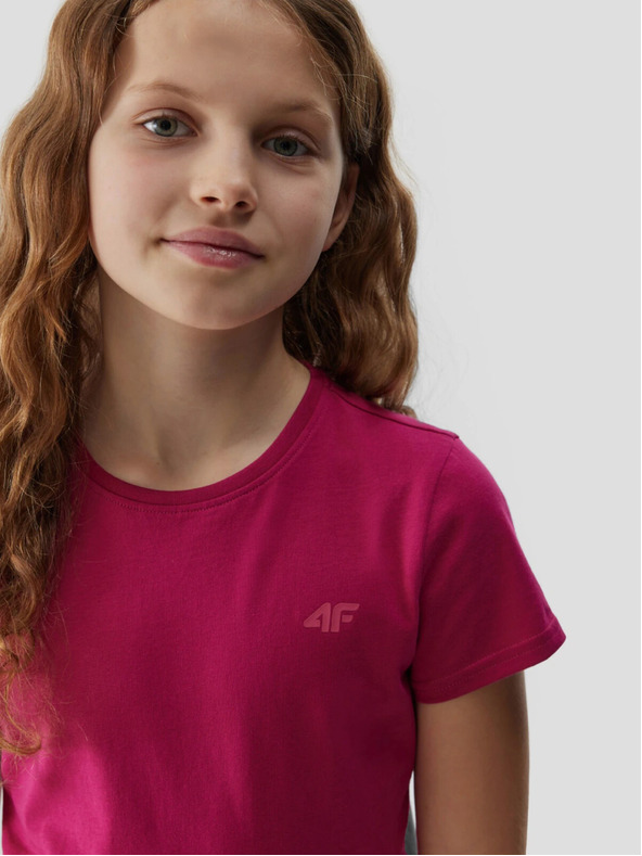 4F 4F Κορίτσια Απλό T-Shirt - Ροζ