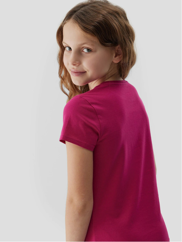 4F 4F Κορίτσια Απλό T-Shirt - Ροζ