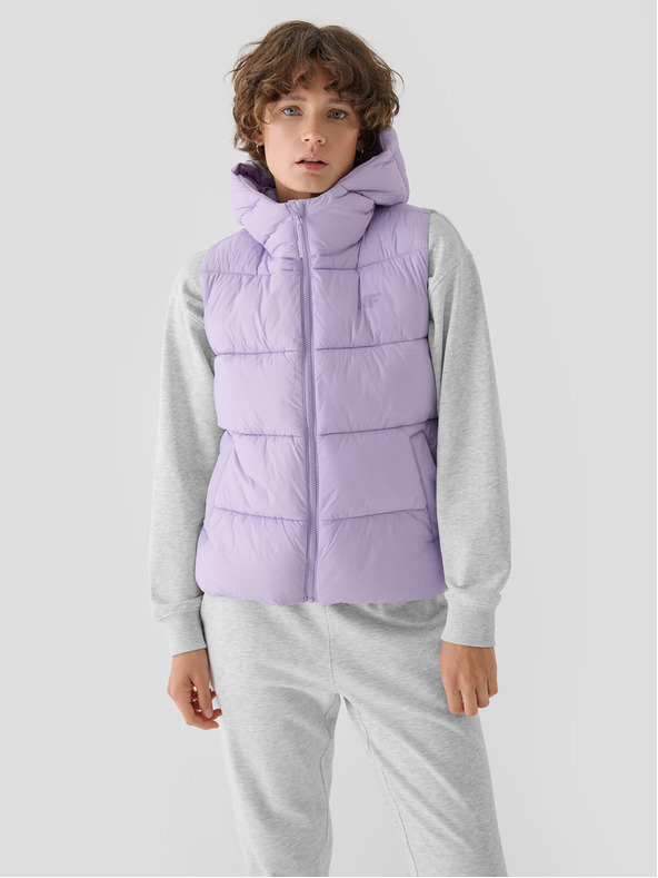 4F 4F Γυναικείο γιλέκο με πούπουλα