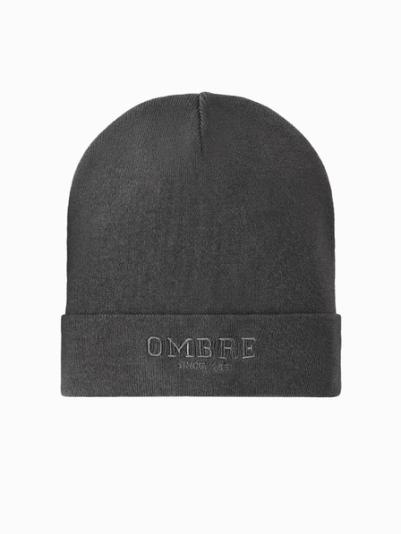 Ombre Clothing Ανδρικό πλεκτό καπέλο με κεντημένη επιγραφή Ombre Clothing