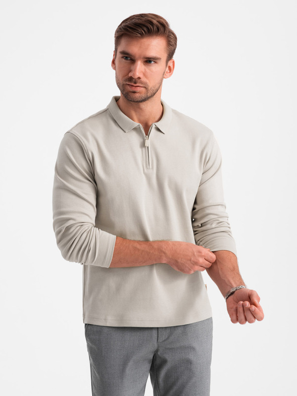 Ombre Clothing Ανδρικό μακρυμάνικο πουκάμισο πόλο Ombre Clothing