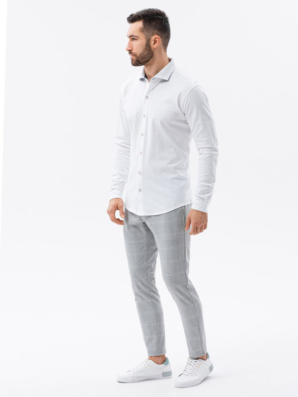 Ombre Clothing Ανδρικό πλεκτό πουκάμισο με λεπτό μανίκι Ombre Ρούχα