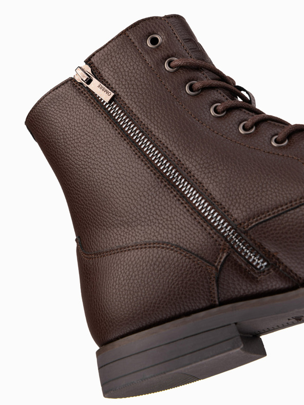 Ombre Clothing Ανδρικές οικολογικές δερμάτινες μπότες με μόνωση υψηλής κορυφής Ombre Ρούχα