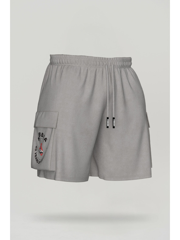 Nebbia Πλυμένο φαρδύ σορτσάκι φορτίου LEGACY 787 M,ανοιχτό γκρι