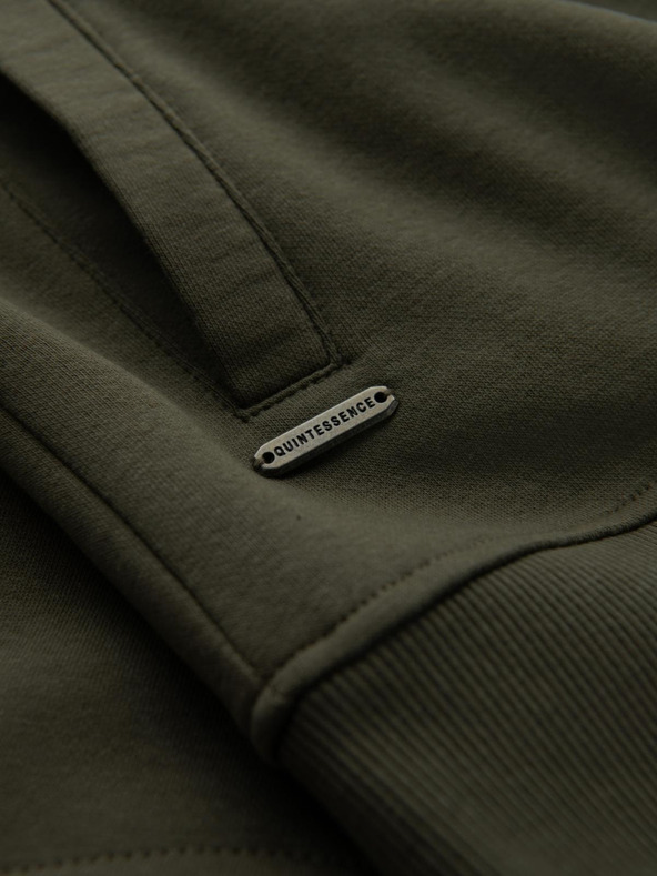 Ombre Clothing Ανδρικό βαμβακερό φούτερ bomber με φερμουάρ χακί Ombre Clothing